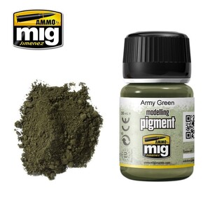 Ammo A.MIG-3019 Army Green Pigment 35mL