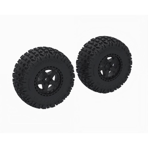 Arrma DBOOTS 'FORTRESS SC' Tire Set Glued, Black - ARA-1616
