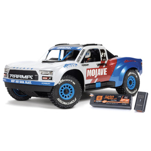 Arrma Mojave Grom 223S DSC 4x4 RTR Brushless 1/16 Desert Truck, White w/ Battery & Charger