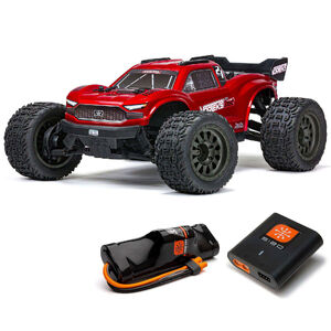 1/10 VORTEKS 4X2 BOOST MEGA 550 Brushed Stadium Truck RTR with Battery & Charger, Red