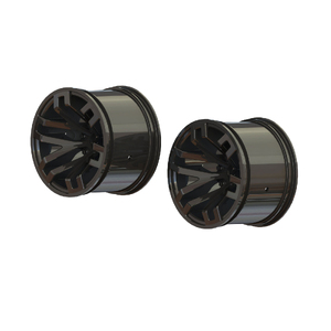 ARRMA 510099 1/10 MT F/R 2.8'' Black Chrome Wheels, 14mm Hex