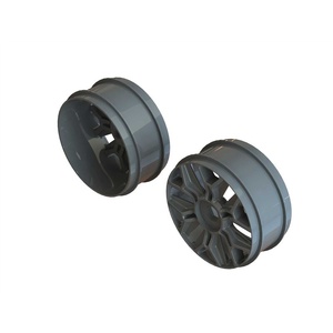 Arrma AR510127 1/8 Buggy Wheel 17mm Hex Gun Metal, 2pcs,