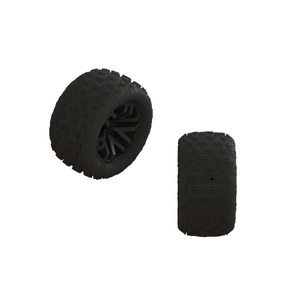 Arrma ARA550112 Dboots 'Fortress' Tire Set Glued (Black), 4pcs