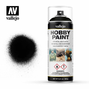 VALLEJO Aerosol Spray Paint Black  28.012