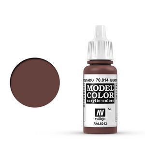 Vallejo Model Color 70.814 Burnt Red acrylic Paint 17ml