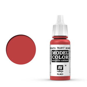 Vallejo Model Color 70.817 Scarlet acrylic Paint 17ml