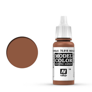 Vallejo Model Color 70.818 Red Leather acrylic Paint 17ml
