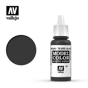 Vallejo Model Color 70.855 Black Glaze Acrylic Paint 17mL