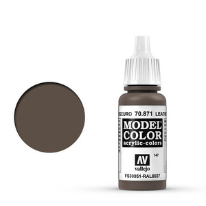 Vallejo Model Color 70.871 Leather Brown acrylic Paint 17ml
