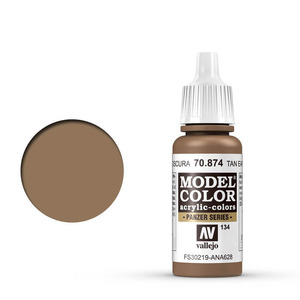Vallejo Model Color 70.874 Tan Earth acrylic Paint 17ml