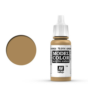 Vallejo Model Color 70.914 Green Ochre acrylic Paint 17ml