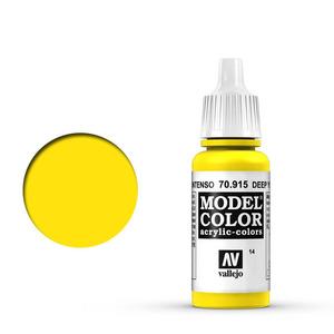 Vallejo Model Color 70.915 Deep Yellow acrylic Paint 17ml