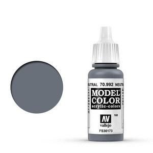 Vallejo Model Color 70.992 Neutral Grey acrylic Paint 17ml