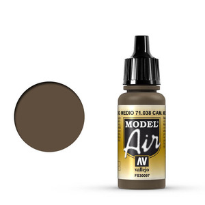 Vallejo Model Air 71.038 Camouflage Medium Brown Paint