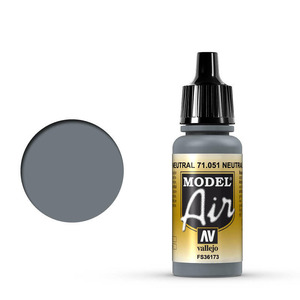 Vallejo Model Air 71.051 Neutral Gray Airbrush Paint