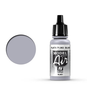 Vallejo Model Air 71.063 Silver RLM01 (Metallic) Airbrush Paint