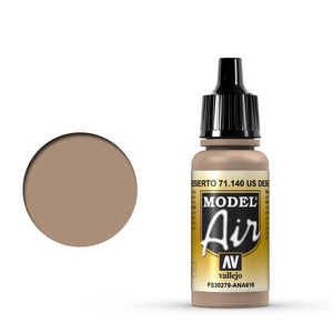 Vallejo Model Air 71.140 US Desert Sand Airbrush Paint
