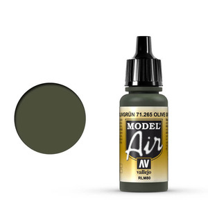 Vallejo Model Air 71.265 Olive Green RLM80 Airbrush Paint