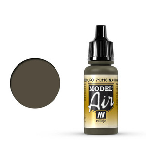 Vallejo Model Air 71.316 Num. 41 Dark Olive Drab Airbrush Paint