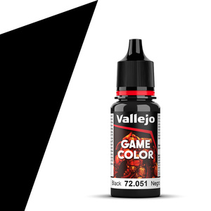 Vallejo Game Colour 72.051 Black Acrylic Paint 18mL