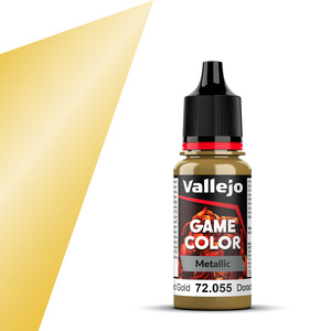 Vallejo Game Colour 72.055 Polished Gold Metallic Acrylic Paint 18mL