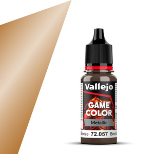 Vallejo Game Colour 72.057 Bright Bronze Metallic Acrylic Paint 18mL