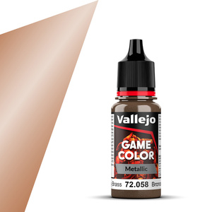 Vallejo Game Colour 72.058 Brassy Brass Metallic Acrylic Paint 18mL