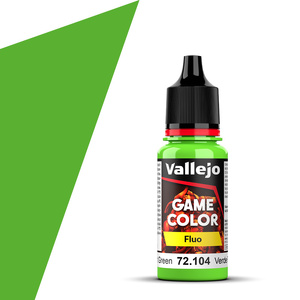 Vallejo Game Colour 72.104 Fluorescent Green Acrylic Paint 18mL