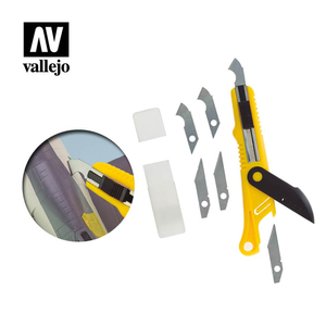 Vallejo T06012 Plastic Cutter Scriber Tool & 5 Spare Blades