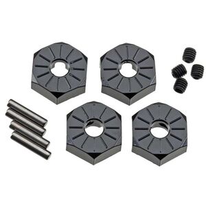 Aluminum Hub Narrow 12mm Black (4) AXIC3042