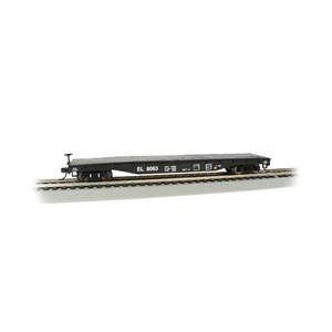 Bachmann HO Scale 52′ Flat Car Erie Lackawanna - Silver Series Rolling Stock 17304