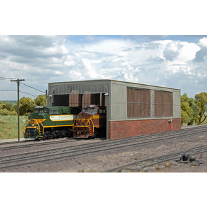 Bachmann HO Scale Scene Scapes - Double Stall Shed 35116