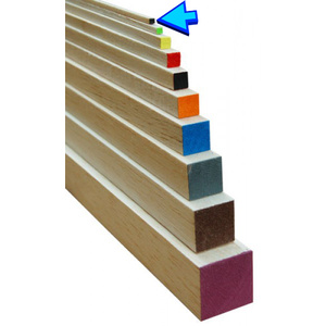 Balsa Wood 1200x2.5x2.5mm Black Tip (1pc) BWSQ84850