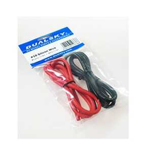 Dualsky DSAWG10 10AWG Silicone Wire, 1m Red, 1m Black