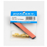 Dualsky 6mm bullet connectors (3 pairs) w/heatshrink DSDB6SET