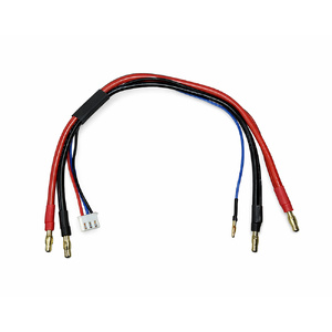 4mm Banana Plug LiPo Charge Lead 300mm 12AWG Silicone Wire