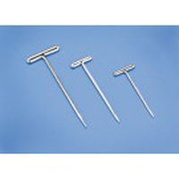 Dubro 253 1-1/4" Nickel Plated T-Pins, 100pcs