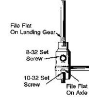 Dubro 615 2" x 5/32" E/Z Adjust Axle, 2pcs