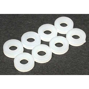 Dubro 635 No. 4 Nylon Flat Washer, 8pcs