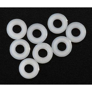 Dubro 636 No. 6 Nylon Flat Washer, 8pcs