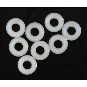 Dubro 637 No. 8 Nylon Flat Washer, 8pcs