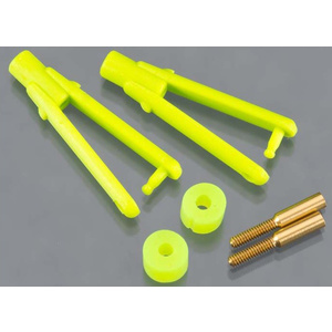 Dubro 974-LG Long Arm Micro Clevis .047" Lime Green (2)