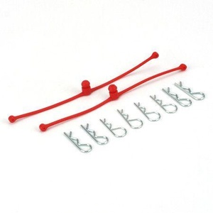 Dubro 2248 Body Klip Retainers, Red, 2pcs