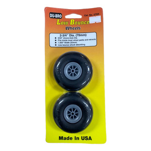 Dubro 275R 2-3/4'' Dia. (69.85mm) Round Low-Bounce Captive Air RC Wheels