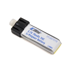 E-Flite 1S 3.7V 70mAh 14C LiPo Battery w/ UMX Connector