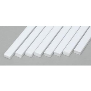 Evergreen 166 Styrene Strips .080x.125"  (2.0 x 3.2mm) Qty 8