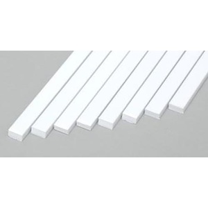 Evergreen 167 Plastic Styrene Strips .080x.156" (2.0 x 4.0mm) Qty 8