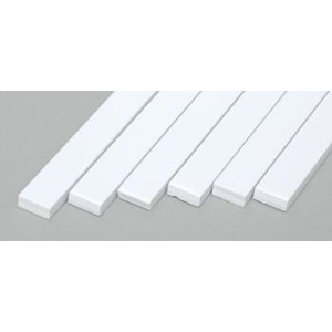 Evergreen 179 Styrene Strips .100x.250" (2.5 x 6.3mm) Qty 6