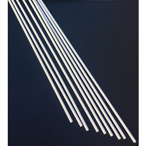 423 - .093" (2.4mm) OD X 24" (60cm) Opaque White Polystyrene Tubing