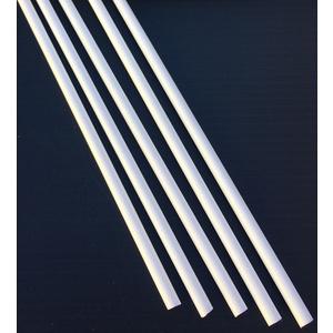 Evergreen 428 1/4" Styrene Tube .250 dia. (6.3mm) x 600mm (5pcs)